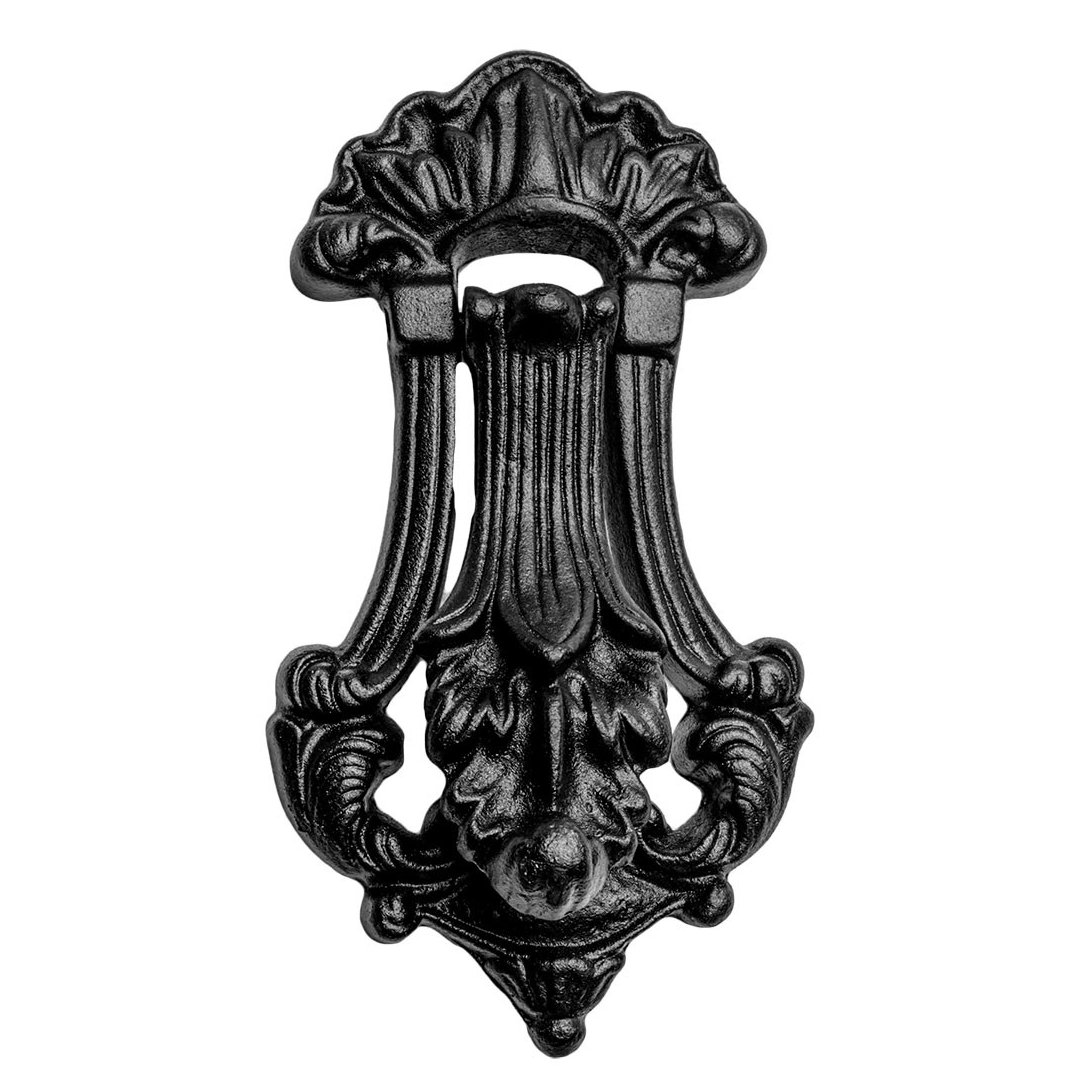 The Renovators Supply Inc. Black Cast Iron Door Knocker for Front Door 7 1/2" X 4" Renovators